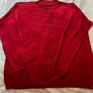 Elegant Red Women's Sweater Cardigan